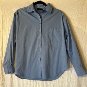 Tahari button down women’s cotton shirt size x-small light blue